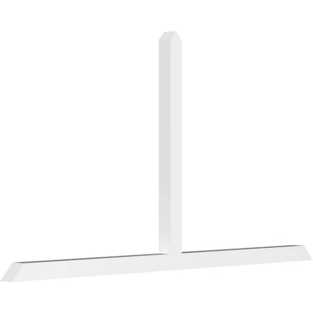 Ekena Millwork Portland Architectural Grade PVC Gable Bracket, 108"W x 58 1/2"H x 4"D x 4"F, 13/12 Pitch GBP108X59X0404POR00